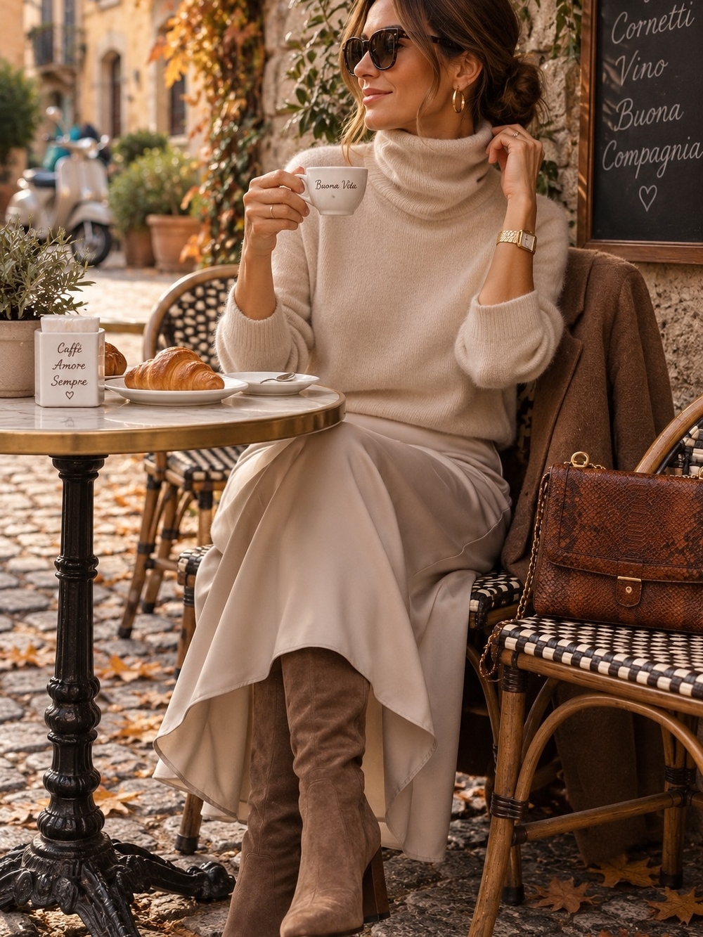Ann Taylor Cashmere Cream Turtleneck Sweater Soft Cozy